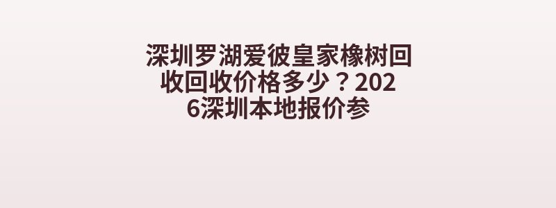 深圳罗湖爱彼皇家橡树回收回收价格多少？2026深圳本地报价参